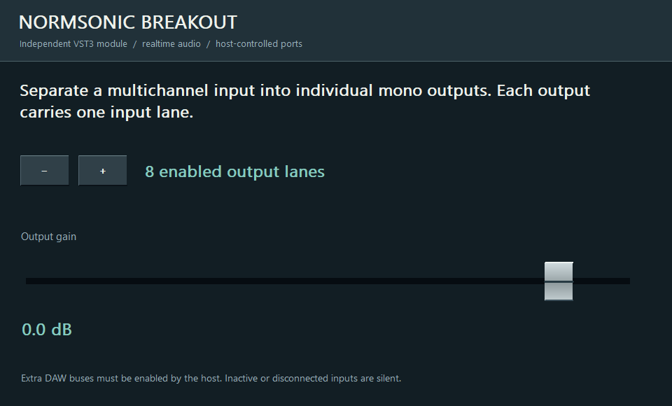 Dejanski izvorni vmesnik · NORMSONIC BREAKOUT